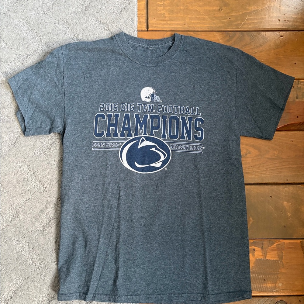 Penn State Gray 2016 Big Ten Football Champions T-Shirt Medium